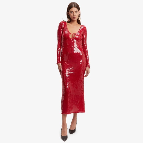 Bardot Sequin Midi Dress - Picture 1 of 10